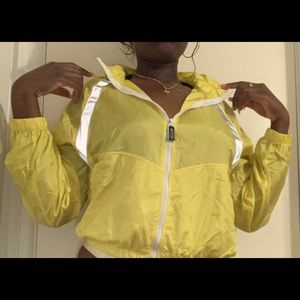 yellow windbreaker